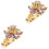 2Pièces Accessoire Montre Compact Violet En Alliage Avec Strass Décor 3