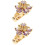 2Pièces Accessoire Montre Compact Violet En Alliage Avec Strass Décor 5