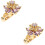 2Pièces Accessoire Montre Compact Violet En Alliage Avec Strass Décor 6