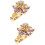 2Pièces Accessoire Montre Compact Violet En Alliage Avec Strass Décor 7