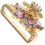 2Pièces Accessoire Montre Compact Violet En Alliage Avec Strass Décor 10