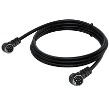 Doppelt Gebogenes -DIN-9-Pin-TV-Audiokabel (Stecker auf Stecker), 9-Adriges S-Video-Farbdifferenzkabel für Set-Top-Boxen, 1,8 M