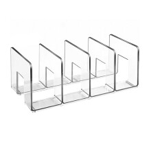 Transparenter Acryl-Buchständer für Schüler, Schreibtischablage, Bücherregal, Buchhalter, Aufbewahrung für Bürobedarf