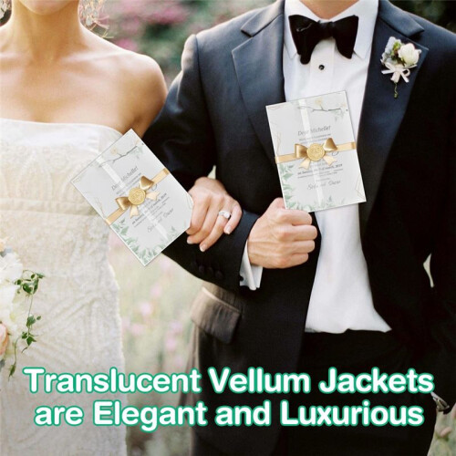 200 Pack Bulk Transparent Paper Envelope Liners Pre-Folded Packaging, Invitation Covers for Wedding Cards,Greeting Cards 2