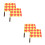 4Pièces Drapeaux Signalisation Sportive Main Antidérapants Assortis 2