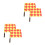 4Pièces Drapeaux Signalisation Sportive Main Antidérapants Assortis 3