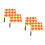 4Pièces Drapeaux Signalisation Sportive Main Antidérapants Assortis 7