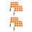 4Pièces Drapeaux Signalisation Sportive Main Antidérapants Assortis 8