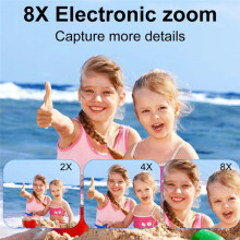 4K CCD 8X Digital Zoom Digital Camera for Student Compact Digital Photography Camera 180Flip Screen Selfile Camera,A