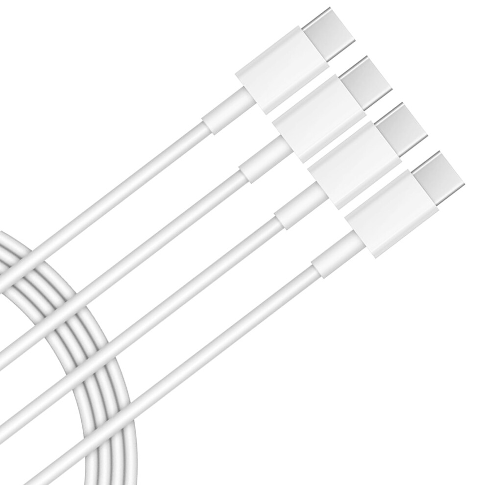 2 Pack Usbc Fast Charging Cable 50W 5A For Zte Axon 50 Ultra, 5Gbps Data Transfer, 1.5M White 9330225616276