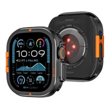 Aluminum Metal Protective Case Cover with Precise Fit Black for Apple Watch Ultra 2 49mm and Series 10 46mm