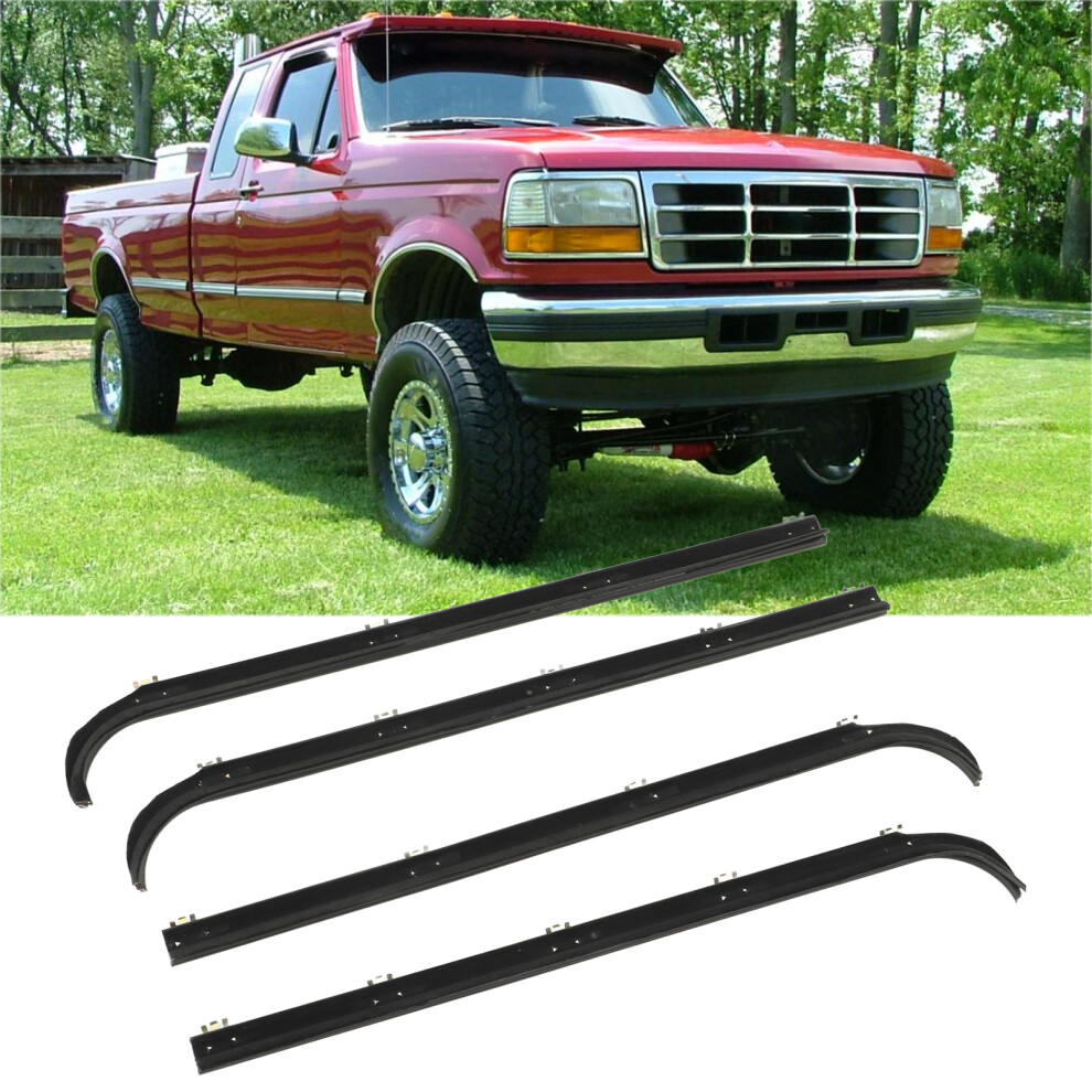 4Pcs Waterproof Rubber Window Trim For Ford 87-96 7055741081545