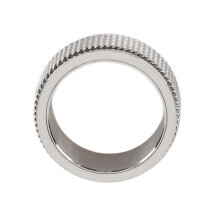8MM Titaniumstahl-Spinnerring für Männer – geräuschlos, angstlösend, stressabbauend, Silber 11