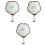 3Pcs Durable Ceramic Ink Brush Trays Ink Dishes for Office and Study 3
