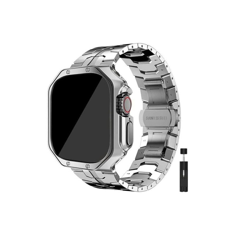 Stainless Steel Case And Band Set For Apple Watch Ultra 49Mm 44Mm With Secure Butterfly Closure 9092120948547