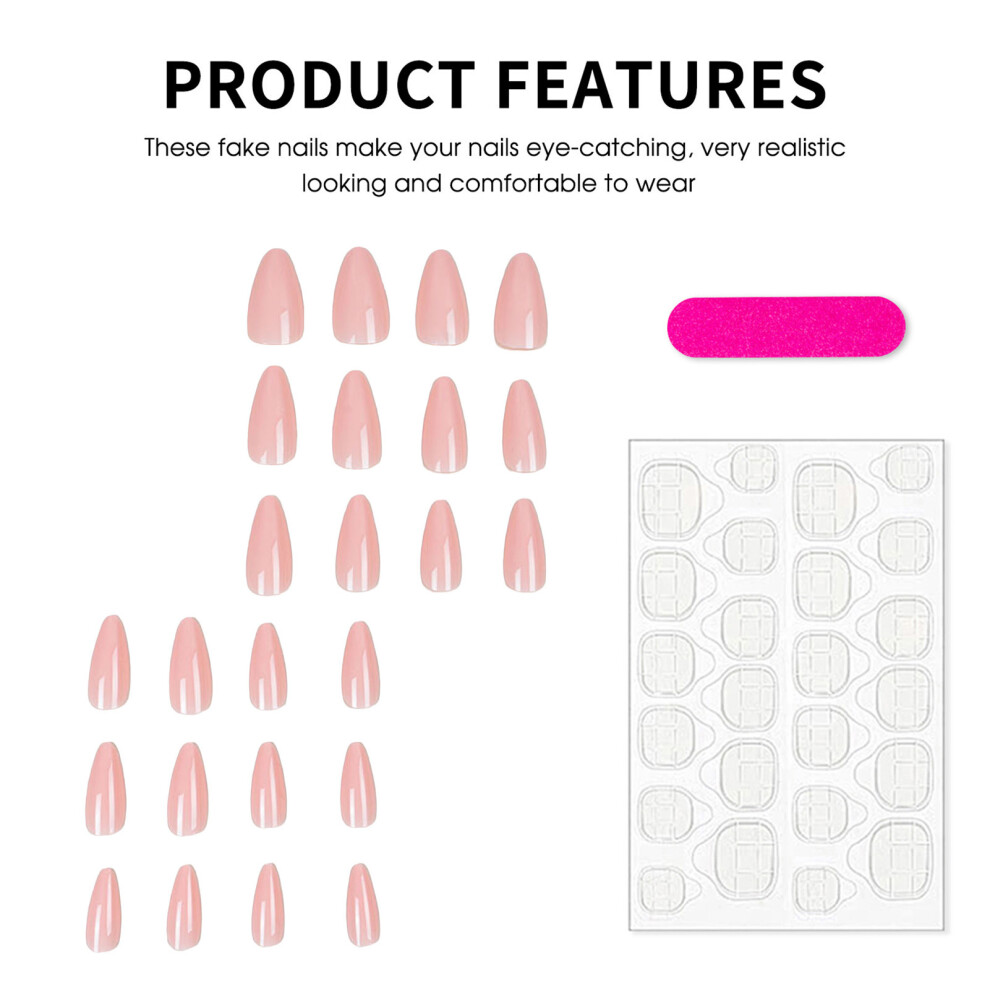 Dcph-Clothing Pointed Nail Tips Set - Removable Manicure Stickers