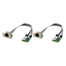 2X M.2 Una + E KEY 2.5G Tarjeta LAN Ethernet RTL8125B Tarjeta de Red de Control Industrial Adaptador de Red PCI Express
