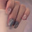 24pcs Gray Blue Marble Press On Nails 1