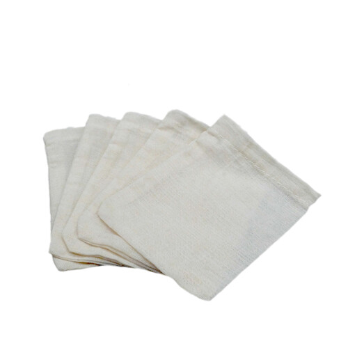 20Pcs White Cotton Tea Bags Drawstring Filter for Loose Leaf Tea 2