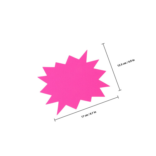 30Pièces Prix En Papier Explosion Fluorescent Rose Pour Commerce 1