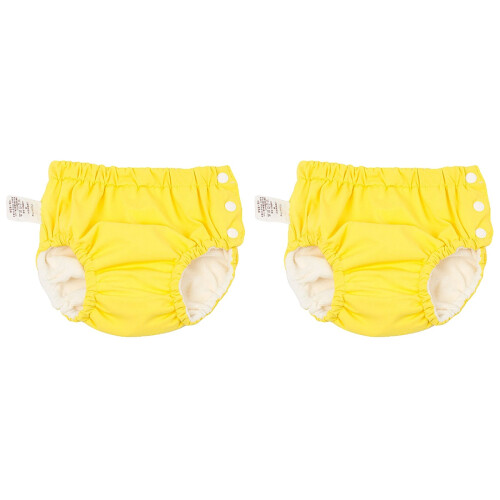 2Pièces Pantalons Natation Bébé Imperméables Jaune Doux Et Élastiques 1