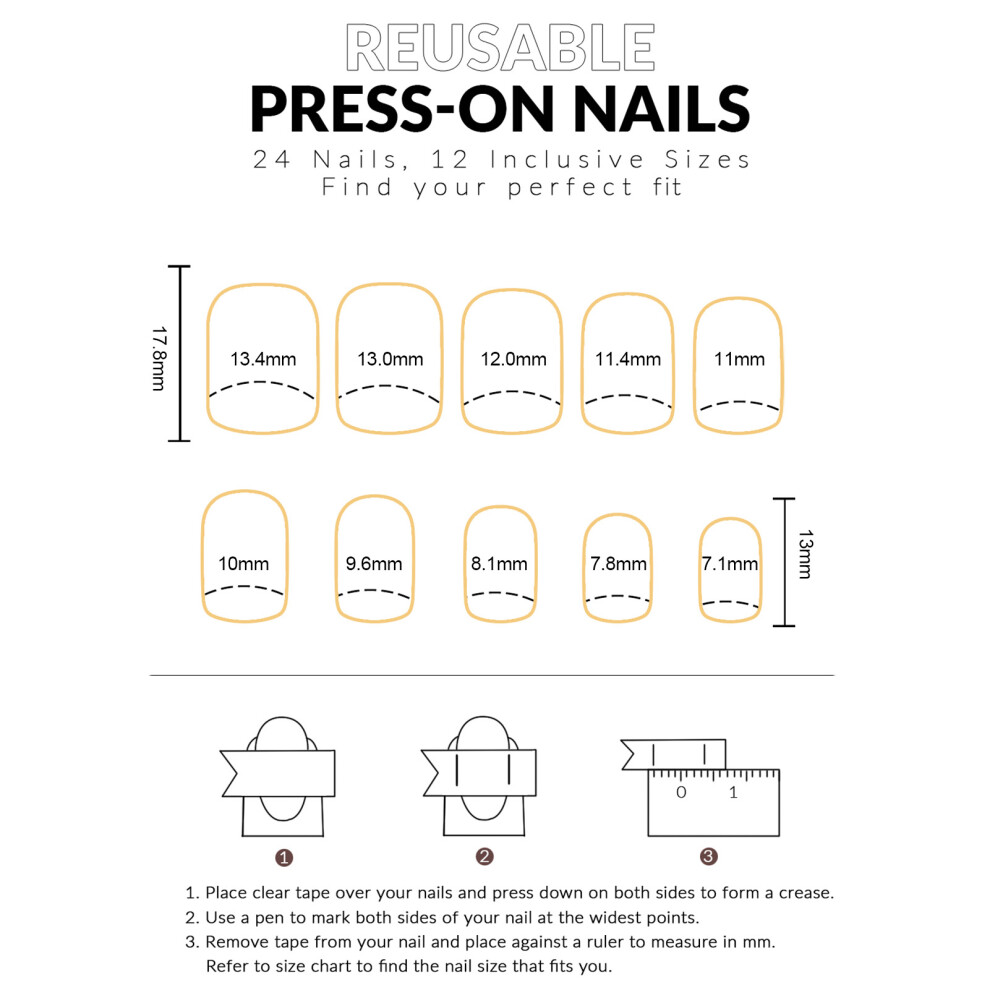 Dcph-Clothing Rabbit Print Pink False Nails, Long Lasting & Flexible