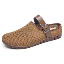 (Brown, 39) Breathable Mesh Loafers for Men & Women - EVA Sole