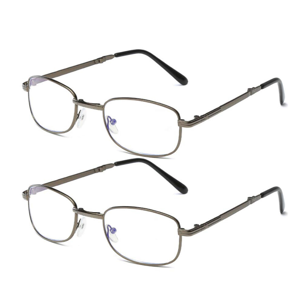 Blue/Light Blocking Reading Glasses, Foldable 2 Pairs, 3.0X Magnification For Men And Women