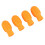 4Pcs Silicone Silent Drumstick Tips, Orange, Mute Dampeners 1