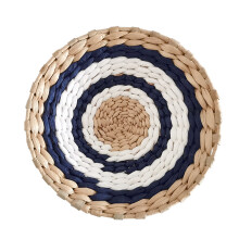 (A4, 25cm) Boho Rattan Wall Basket - Natural Straw Home Decor