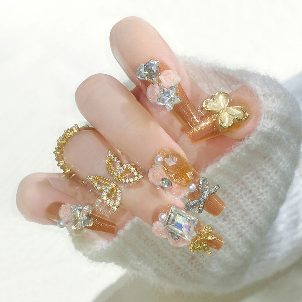 Dachuang Beauty Butterfly Fake Nails - Chip & Smudge Proof For Diy