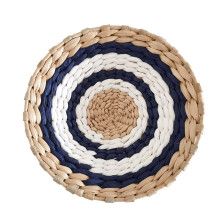 (A4, 30cm) Boho Rattan Wall Basket - Natural Straw Home Decor