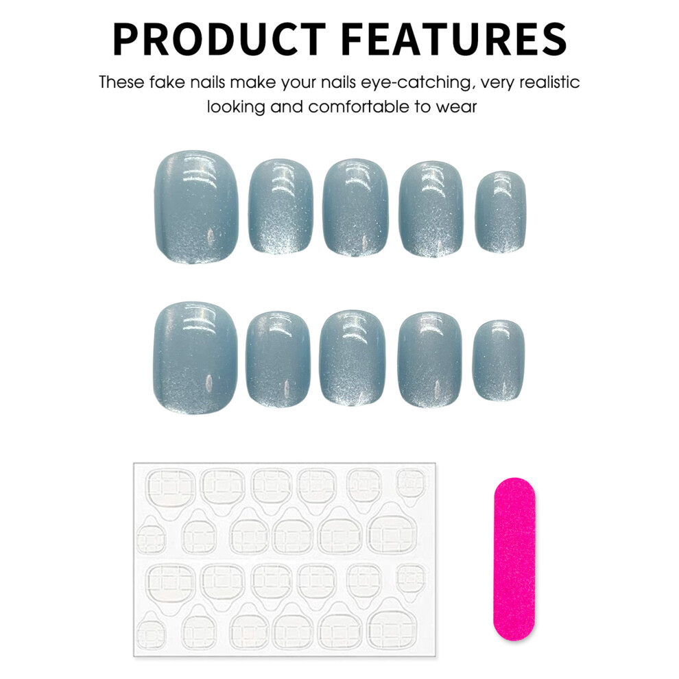 Reach-Tools (Xs) Glossy Short Square Press On Nails - Solid Color