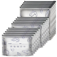 60 Pack Reusable Durable Resealable Freezer Bags, 3 Sizes 8.6x7.8/10.2x8.2/11.8x9.4 in