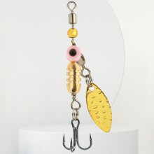(Three Ben Hooks) 360 Rotating Fishing Spoon Lures Durable Fish Hook