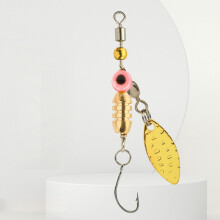 (Single Center) 360 Rotating Fishing Spoon Lures Durable Fish Hook