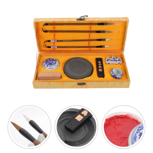 Writing Brush Wood 1 Set 9.0x0.9x0.4in 2