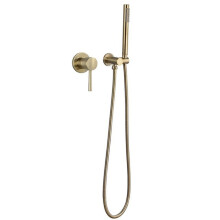 Juego de Ducha de Pared con Cabezal de Ducha de Agua Fría y Caliente Juego de Ducha Dorado