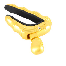 Skull Shape Zinc Alloy Guitar Capo for Electric, Ukulele Gold