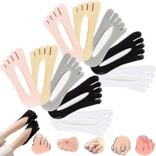 Bunion Relief Socks for Women 10 Pairs Mixed Colors Split Toe Alignment Toe Separator Design
