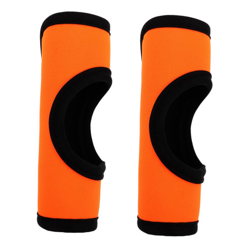 Luggage Handle Wraps 2 Pack, Suitcase Handle Covers  Neoprene Cushioned Grip, Orange for Easy ID