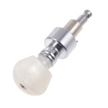 Banjo Tuning Peg Replacement with Precise Geared Tuner Head, Durable Alloy Build, Clean White Finish