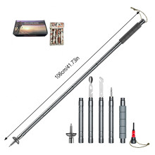 (5 Sections) Lightweight Aluminum Hiking Pole with Emergency Knife