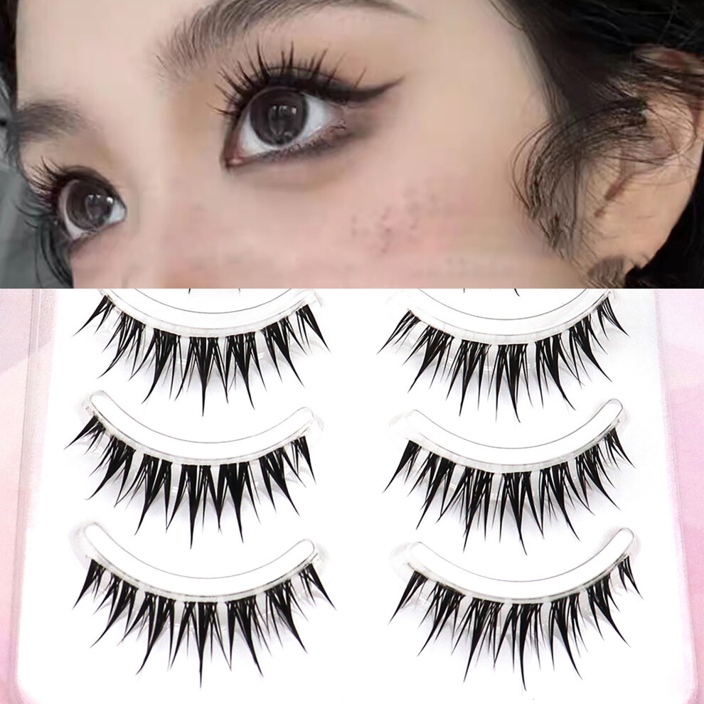 Creation-3C 3D Fluffy False Lashes 5 Pairs, 8-11Mm, Soft & Curling