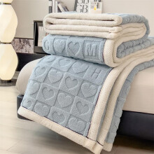 Blue Sherpa Baby Blanket 30 x 40 Soft Cozy Fuzzy Infant Blanket for Stroller Car Seat Travel Nap