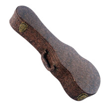 26 Inch Ukulele Hard Case Lightweight Brown Shell with Carry Handle, TravelFriendly for Beginners