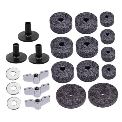 Professional Drum Cymbal Replacement Set with Drum Pad Accessory Kit, Easy Mount and Durable Build