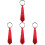 4Pièces Cravates Rouge Paillettes Décoratives Costume Performance 4