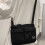 (Black) Men\'s Waterproof Nylon Crossbody Bag 1