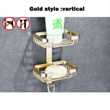 (Vertical) Sturdy Aluminum Soap Dish for Bathroom & Hotel